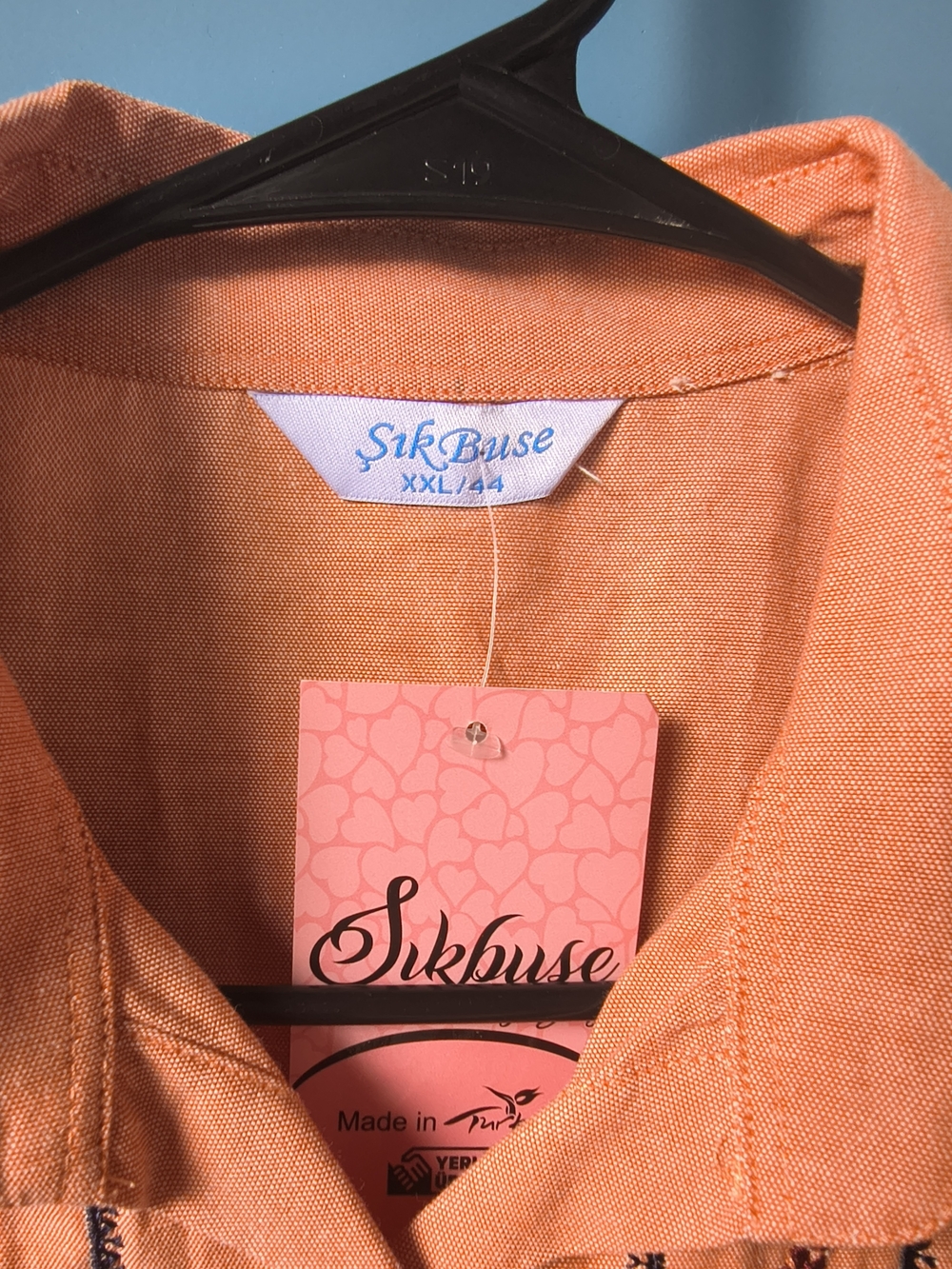 Peach Embroidered Button-Front Tunic - Picture 4 of 14